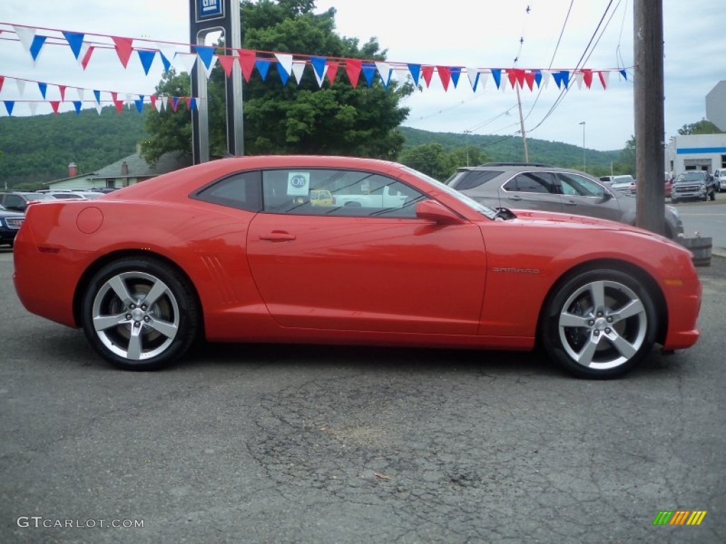 Inferno Orange Metallic 2011 Chevrolet Camaro SS Coupe Exterior Photo #50154830