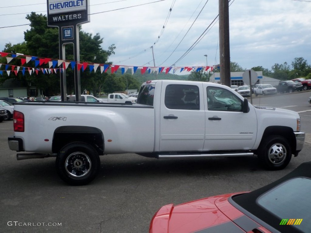 2011 Silverado 3500HD LT Crew Cab 4x4 Dually - Summit White / Ebony photo #4