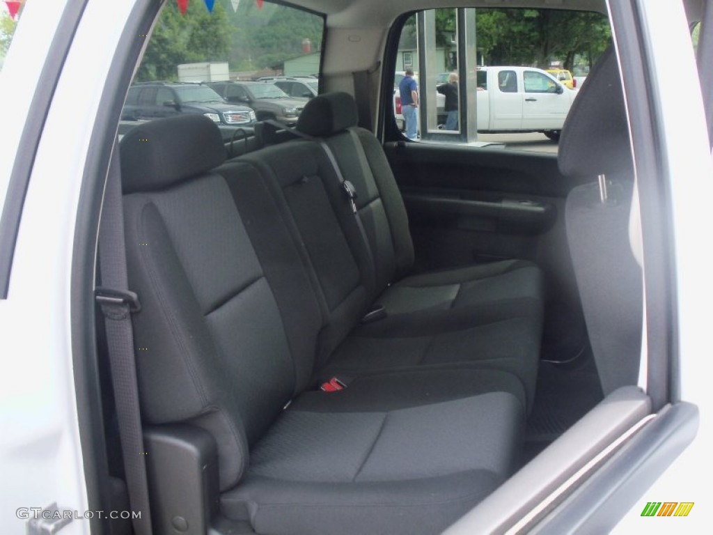 Ebony Interior 2011 Chevrolet Silverado 3500HD LT Crew Cab 4x4 Dually Photo #50155580