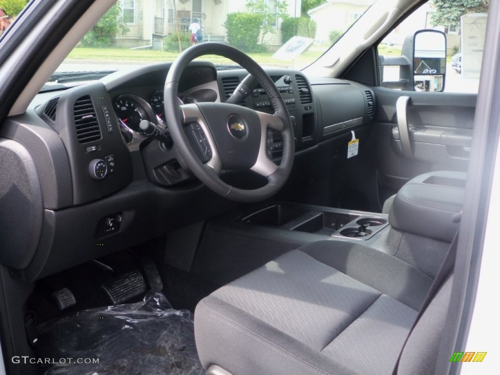 Ebony Interior 2011 Chevrolet Silverado 3500HD LT Crew Cab 4x4 Dually Photo #50155643