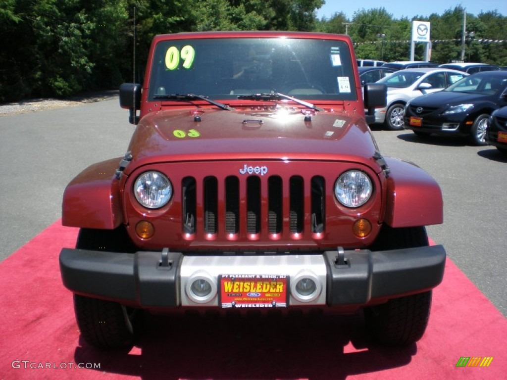 2009 Wrangler Sahara 4x4 - Red Rock Crystal Pearl Coat / Dark Khaki/Medium Khaki photo #4