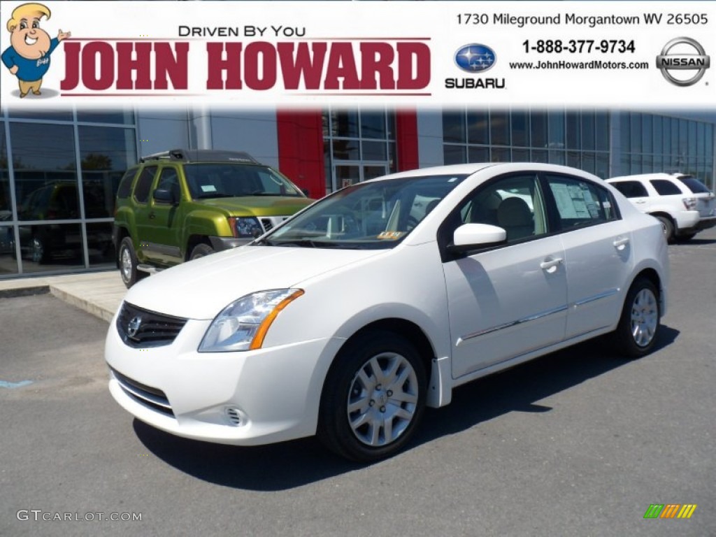 2011 Sentra 2.0 S - Aspen White / Beige photo #1