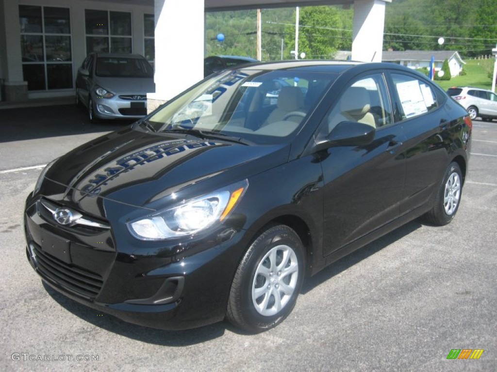 Ultra Black 2012 Hyundai Accent GLS 4 Door Exterior Photo #50158304