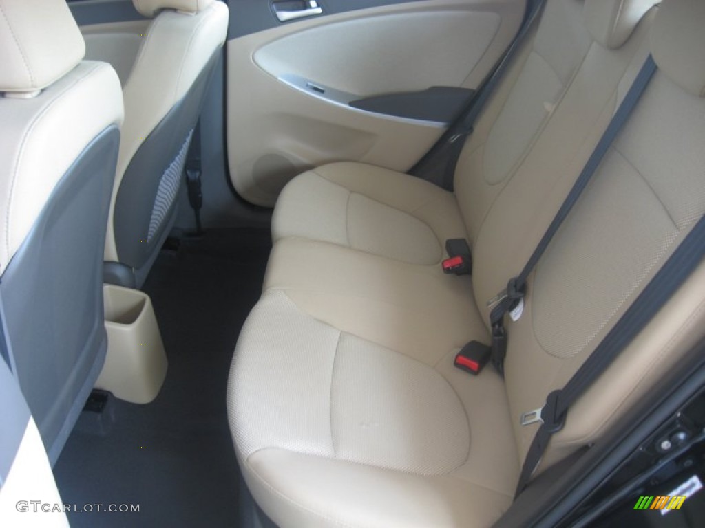 Beige Interior 2012 Hyundai Accent GLS 4 Door Photo #50158529