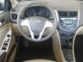 Beige 2012 Hyundai Accent GLS 4 Door Dashboard