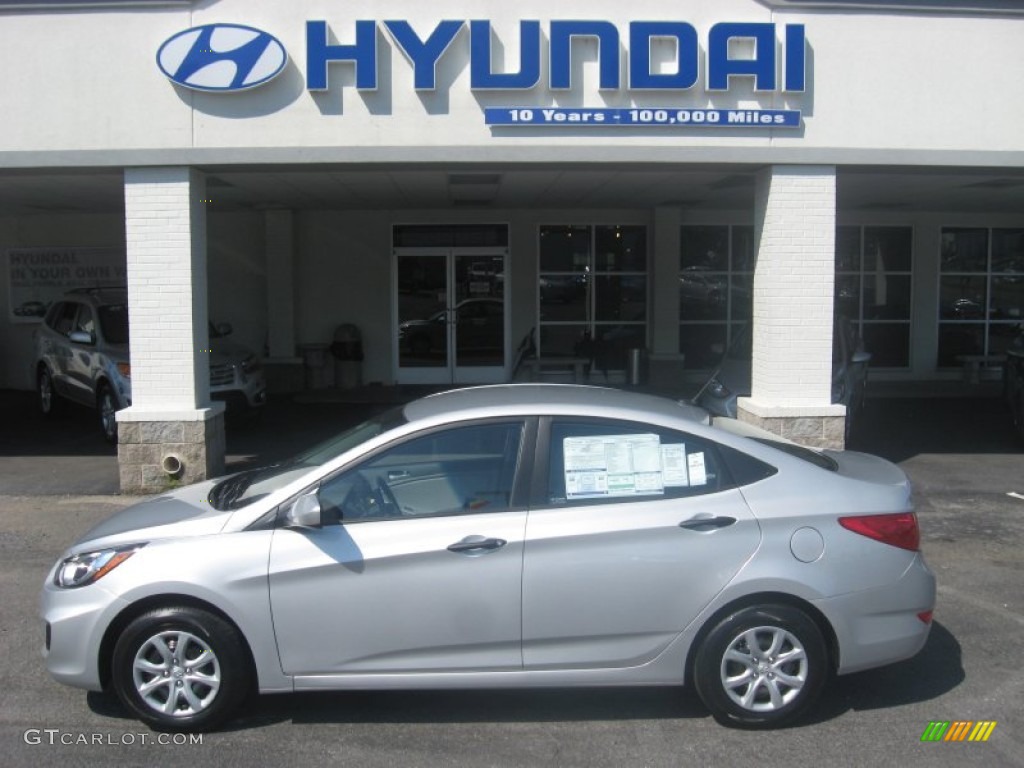Ironman Silver 2012 Hyundai Accent GLS 4 Door Exterior Photo #50159099