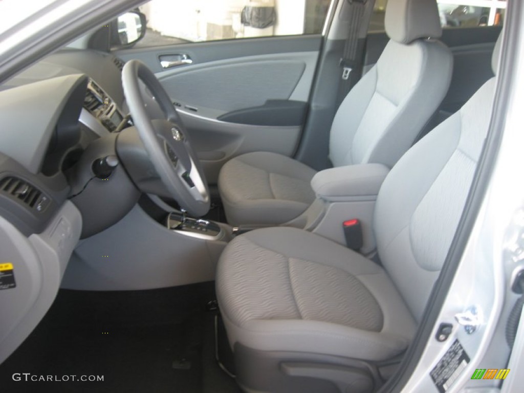 Gray Interior 2012 Hyundai Accent GLS 4 Door Photo #50159690