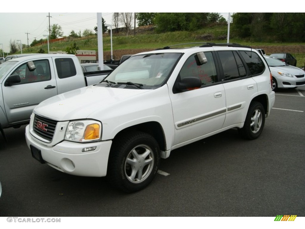 2002 Envoy SLT 4x4 - Summit White / Medium Pewter photo #4
