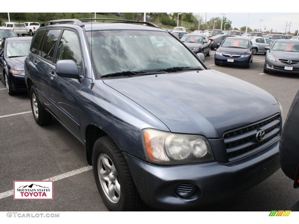 2003 Highlander 4WD - Bluestone Metallic / Ivory photo #1