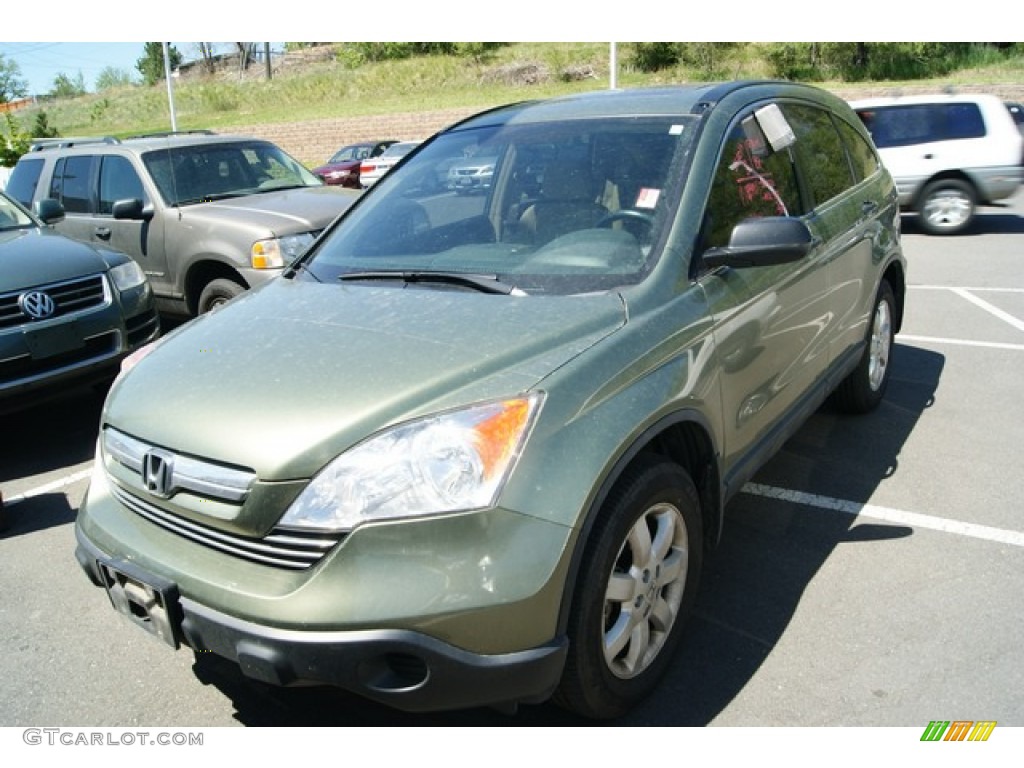 2007 CR-V EX 4WD - Green Tea Metallic / Ivory photo #4