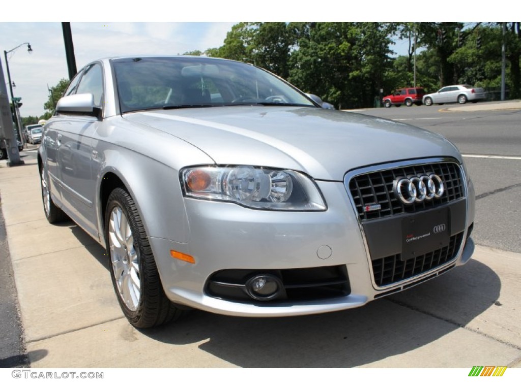 2008 A4 2.0T quattro S-Line Sedan - Light Silver Metallic / Black photo #5