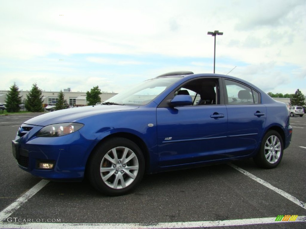 2008 MAZDA3 s Touring Sedan - Aurora Blue Mica / Black photo #11