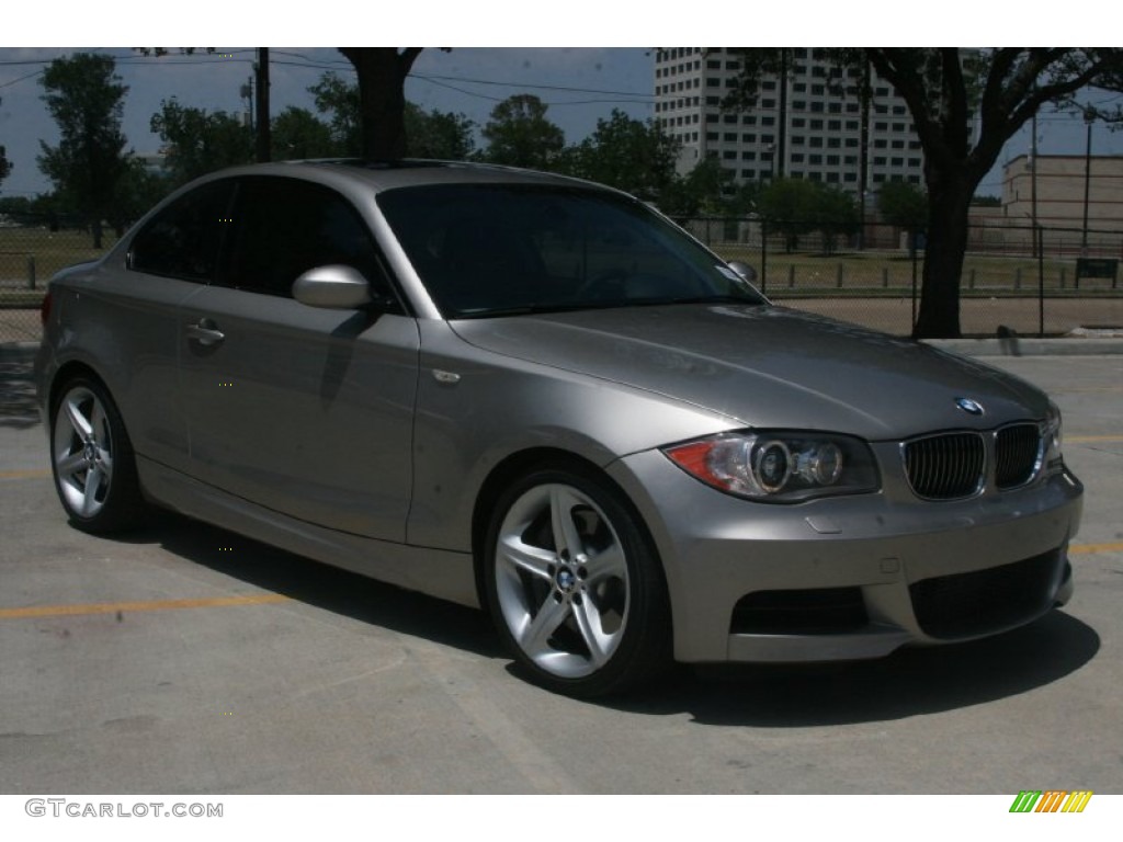 2009 1 Series 135i Coupe - Space Grey Metallic / Black photo #2