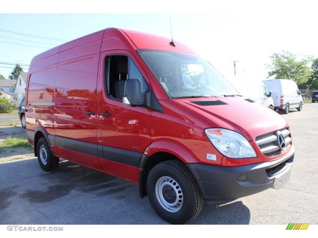 Flame Red 2011 Mercedes-Benz Sprinter 2500 High Roof Cargo Van Exterior Photo #50163830
