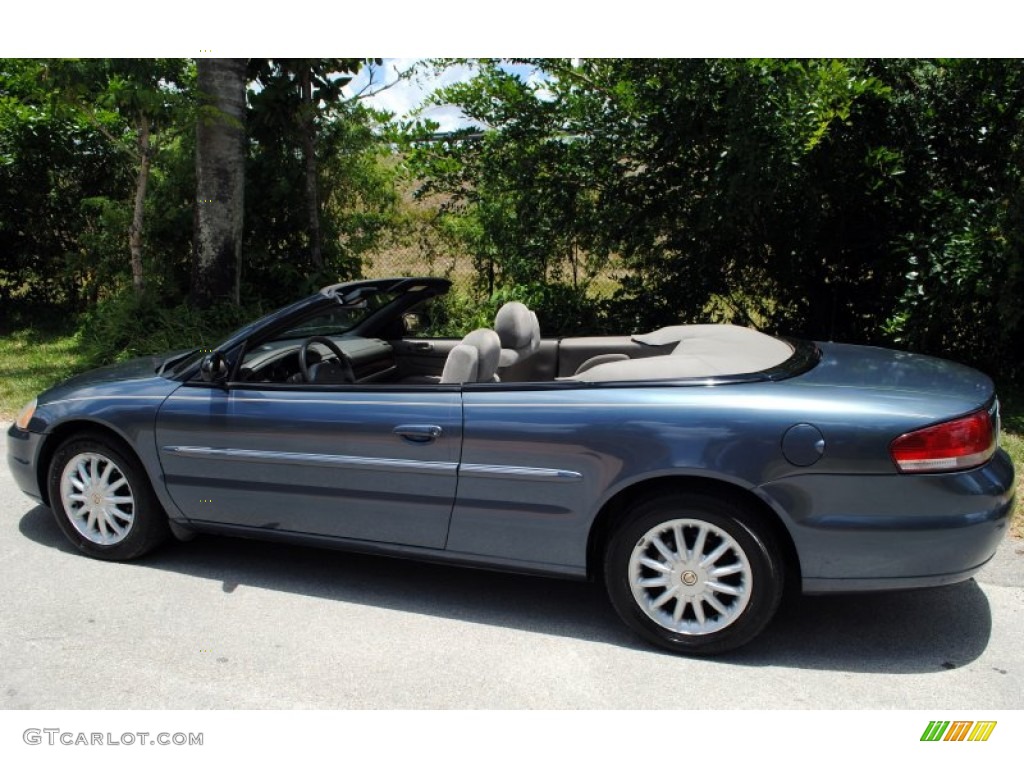 2002 Sebring LX Convertible - Steel Blue Pearl / Sandstone photo #3