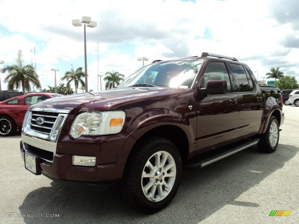 Dark Cherry Metallic 2007 Ford Explorer Sport Trac Limited Exterior Photo #50165690