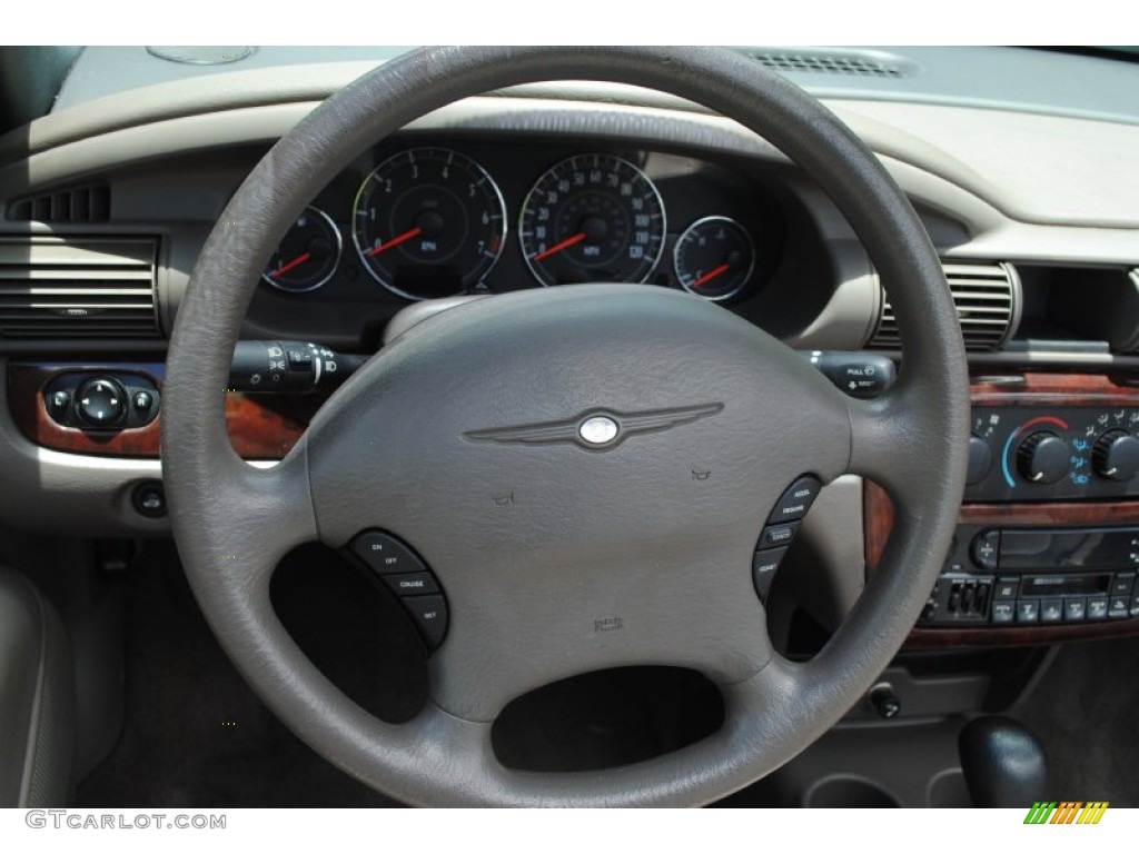 2002 Chrysler Sebring LX Convertible Sandstone Steering Wheel Photo #50166038