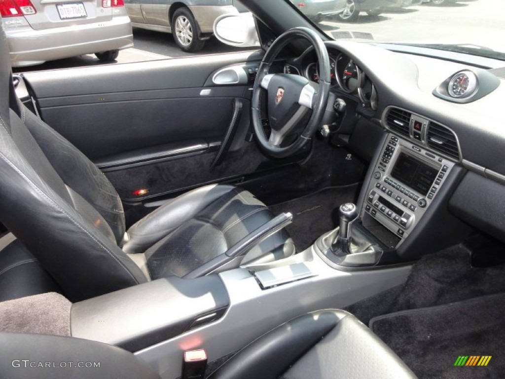 Black Interior 2005 Porsche 911 Carrera Cabriolet Photo #50167100