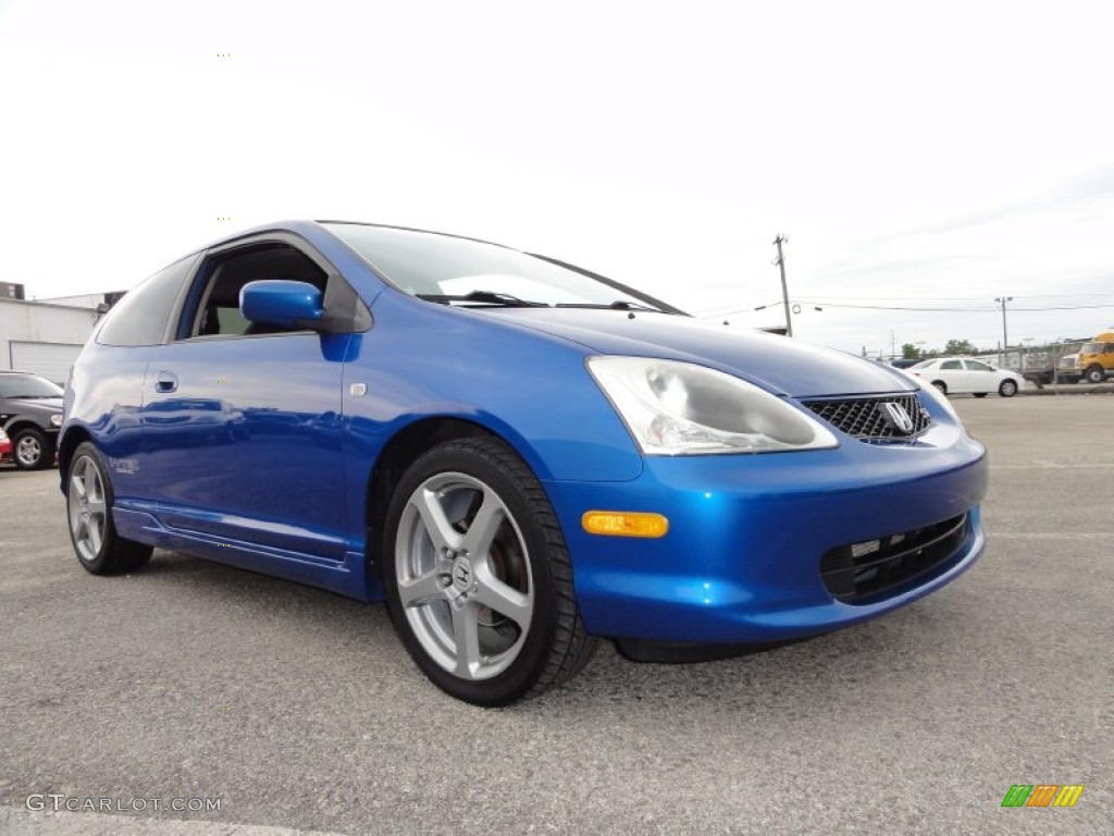 2005 Civic Si Hatchback - Vivid Blue Pearl / Black photo #5