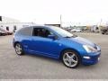 Vivid Blue Pearl 2005 Honda Civic Si Hatchback Exterior