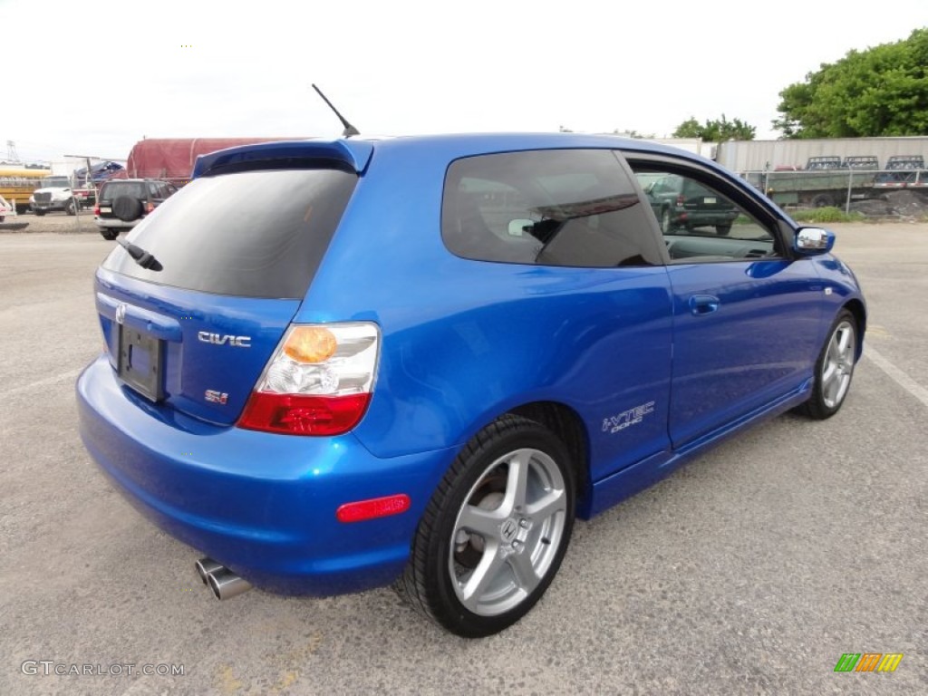 2005 Civic Si Hatchback - Vivid Blue Pearl / Black photo #8