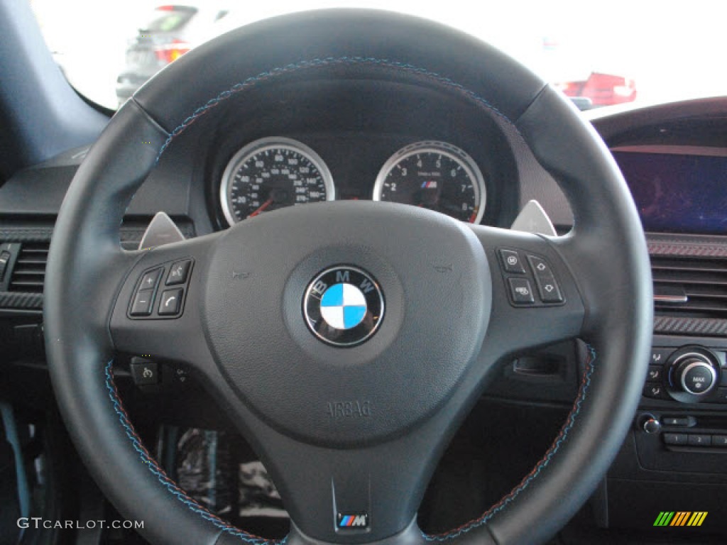 2010 BMW M3 Coupe Black Novillo Steering Wheel Photo #50169512