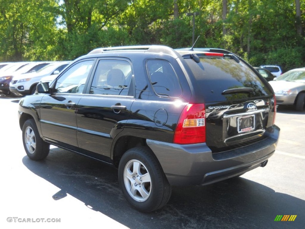 2008 Sportage LX - Black Cherry Metallic / Black photo #12