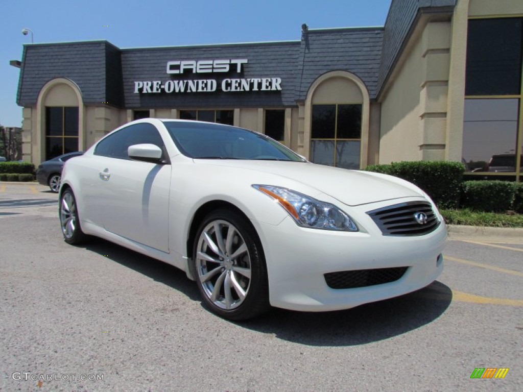2008 G 37 Journey Coupe - Ivory Pearl White / Wheat photo #1