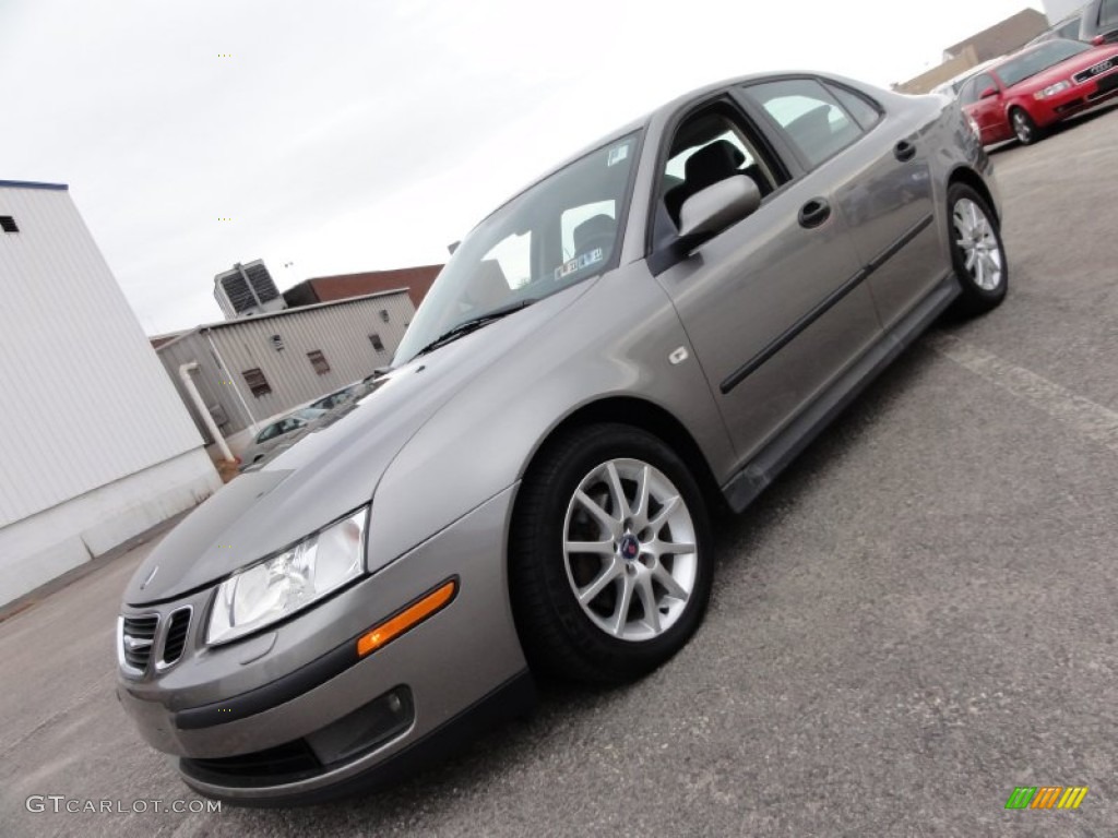 2003 9-3 Linear Sport Sedan - Steel Grey Metallic / Charcoal Grey photo #2