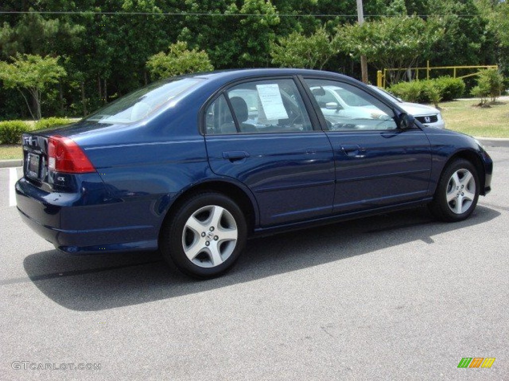 2004 Civic EX Sedan - Eternal Blue Pearl / Gray photo #5