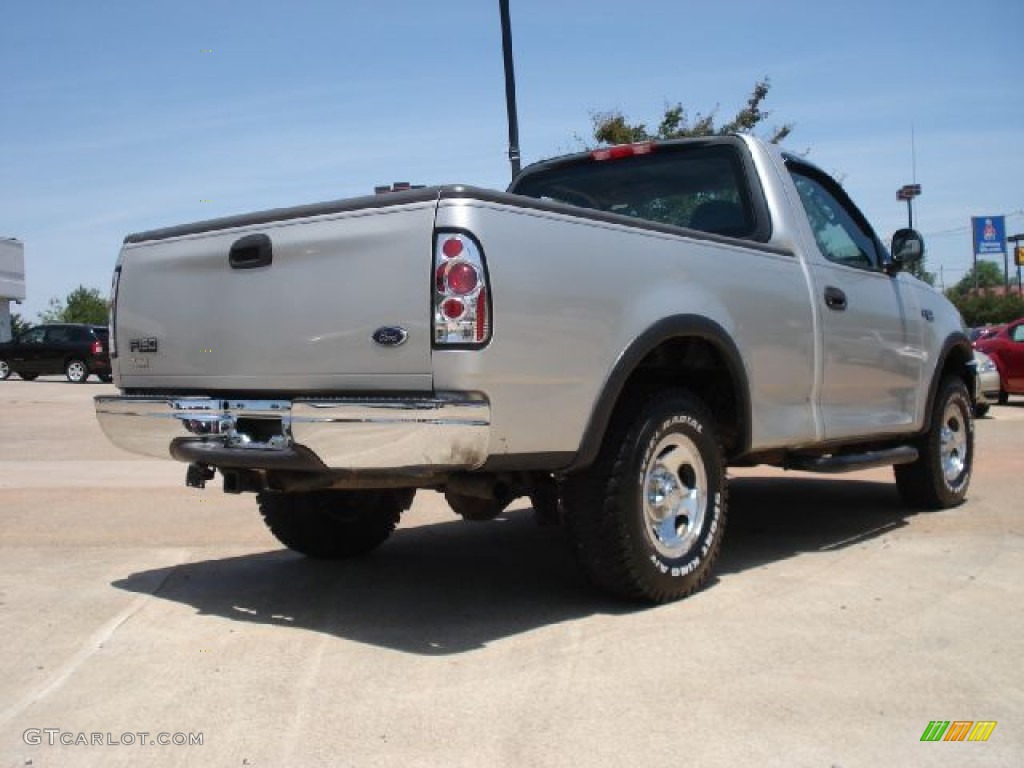 2003 F150 XL Regular Cab 4x4 - Silver Metallic / Medium Graphite Grey photo #3