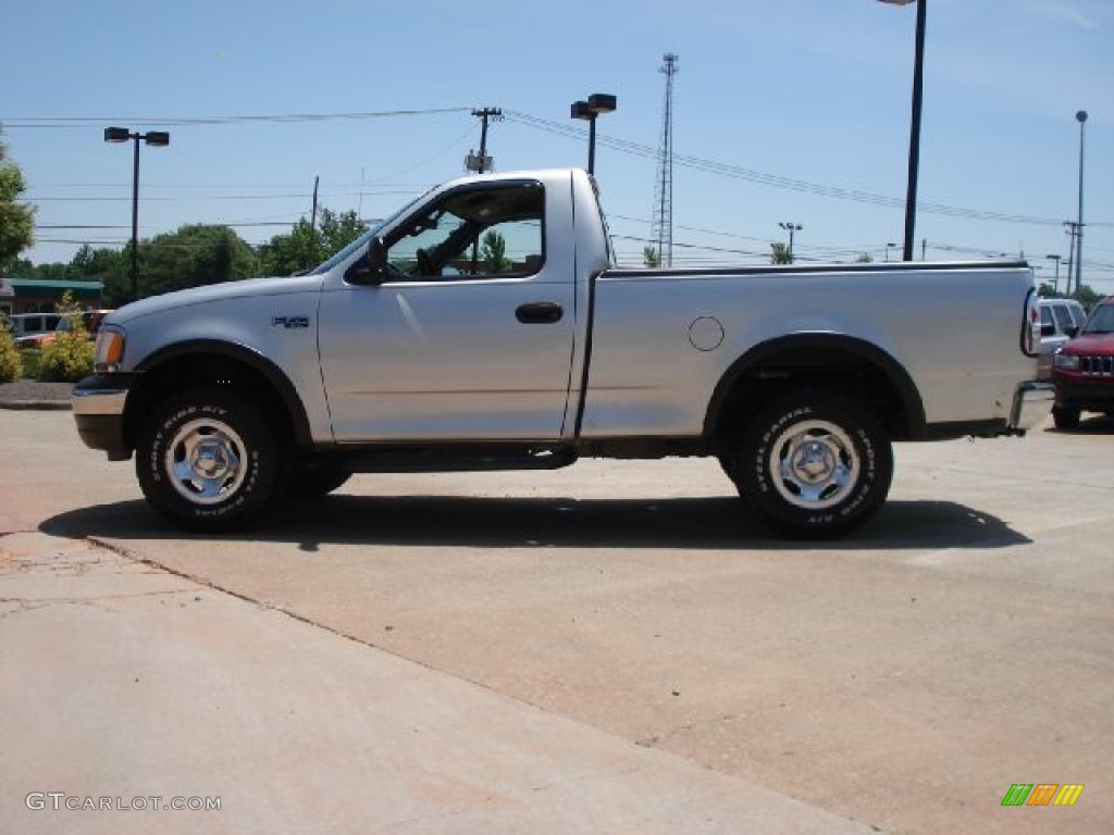 2003 F150 XL Regular Cab 4x4 - Silver Metallic / Medium Graphite Grey photo #6