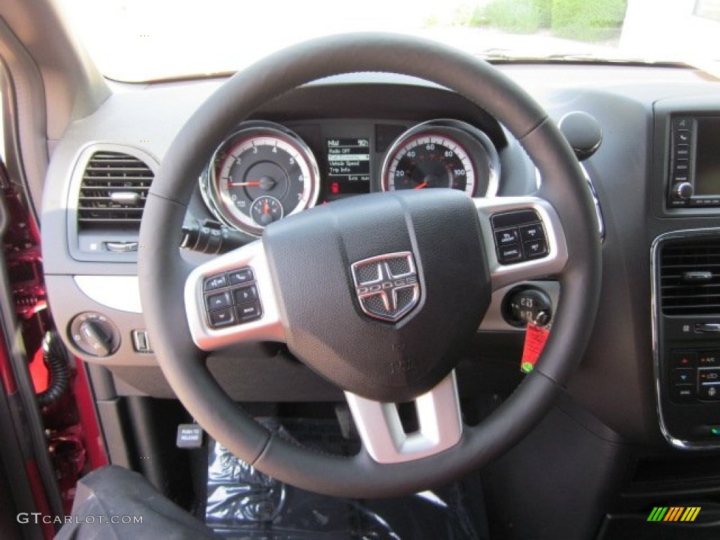 2011 Dodge Grand Caravan R/T Black Steering Wheel Photo #50176799