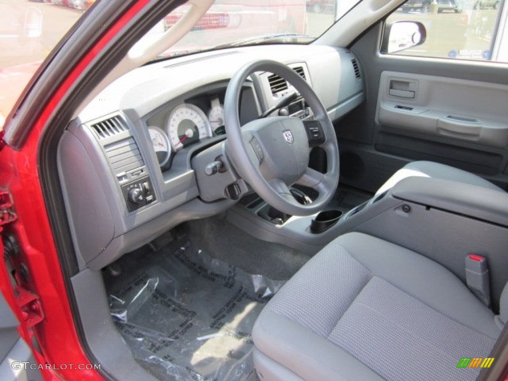 Medium Slate Gray Interior 2007 Dodge Dakota SLT Quad Cab 4x4 Photo #50177159