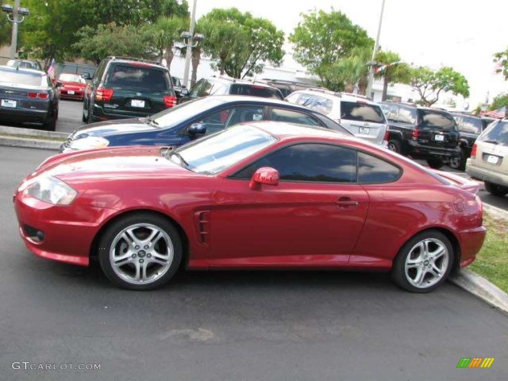 Electric Red 2005 Hyundai Tiburon GS Exterior Photo #50177978