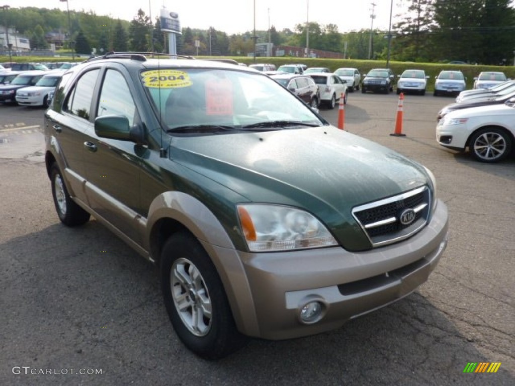 2004 Sorento EX 4WD - Ivy Green Metallic / Beige photo #6