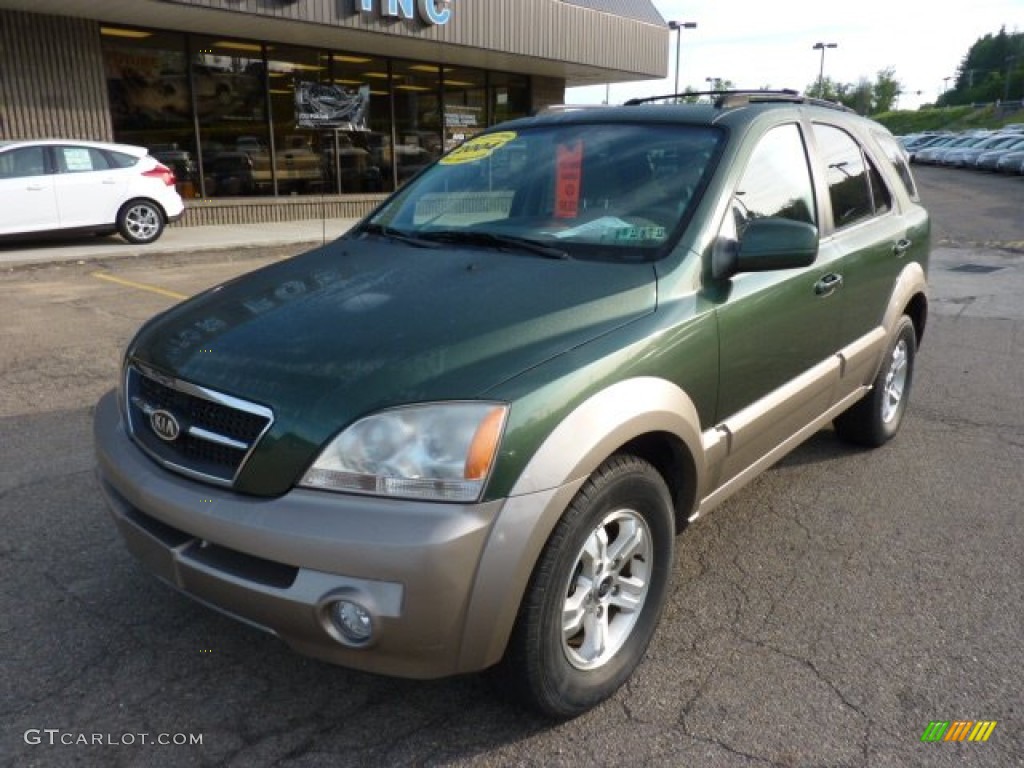 2004 Sorento EX 4WD - Ivy Green Metallic / Beige photo #8