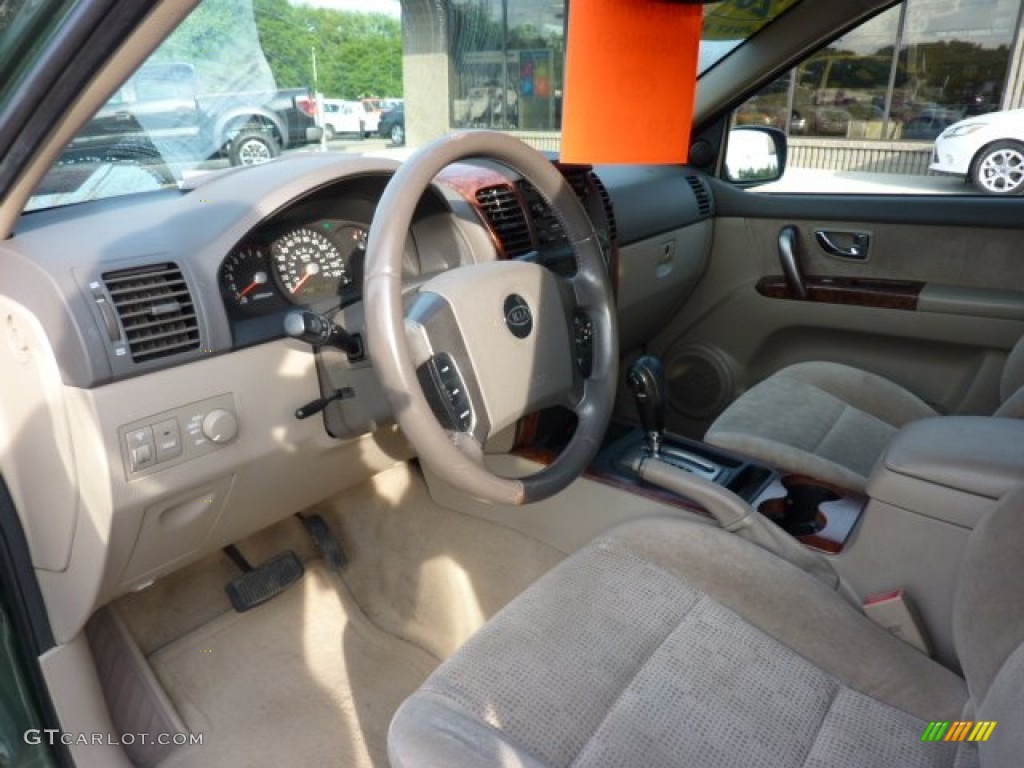 2004 Sorento EX 4WD - Ivy Green Metallic / Beige photo #16