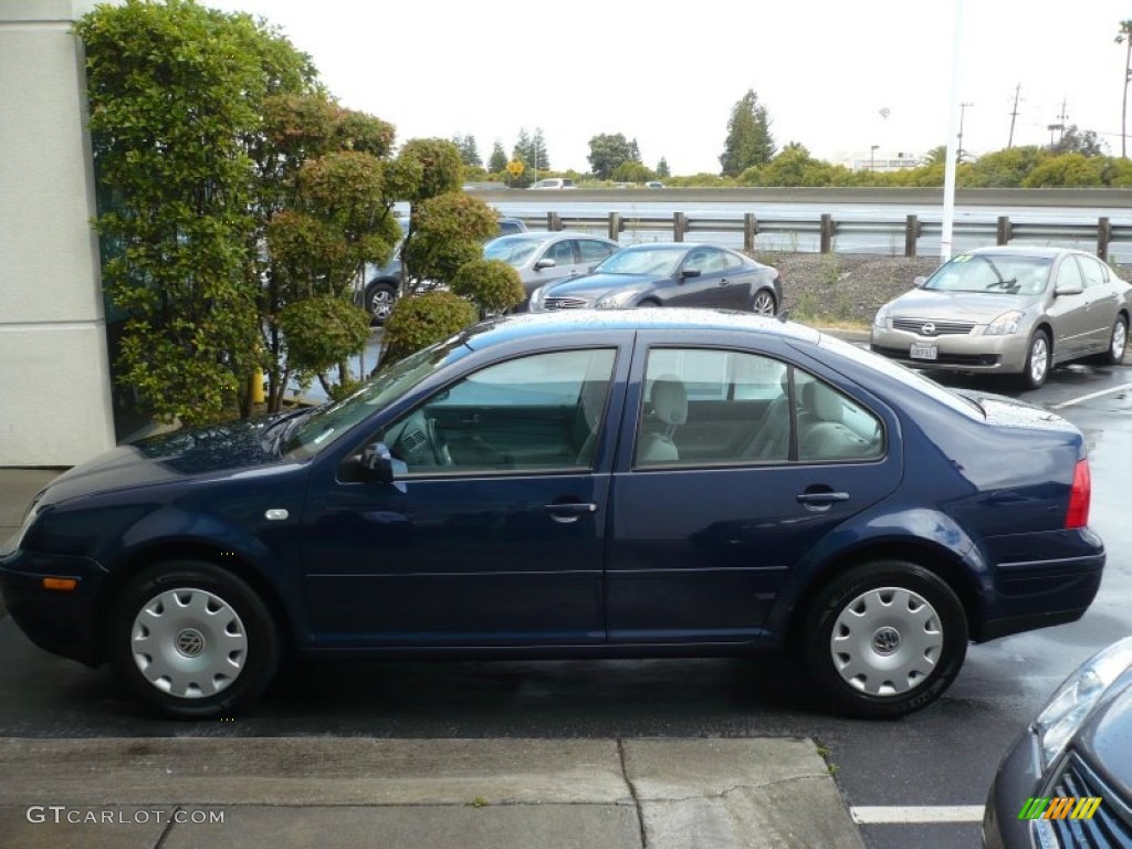 2002 Jetta GLS Sedan - Indigo Blue / Grey photo #2