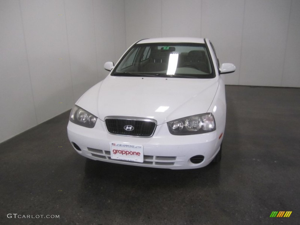 2002 Elantra GLS Sedan - Nordic White / Gray photo #2