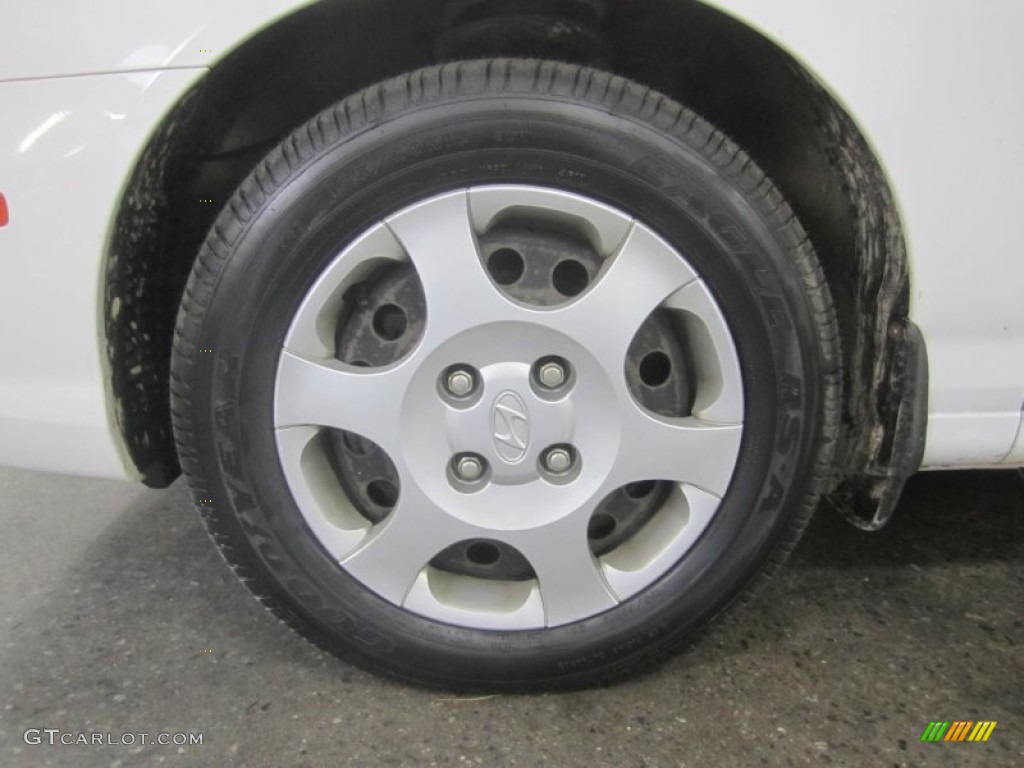 2002 Elantra GLS Sedan - Nordic White / Gray photo #6