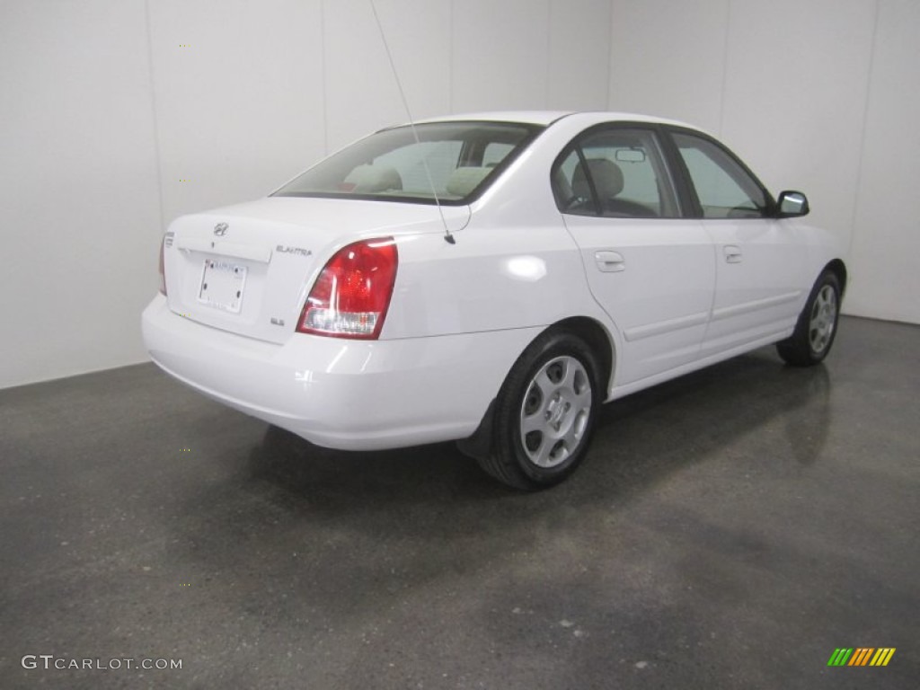 2002 Elantra GLS Sedan - Nordic White / Gray photo #9