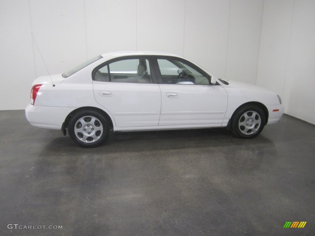 2002 Elantra GLS Sedan - Nordic White / Gray photo #11