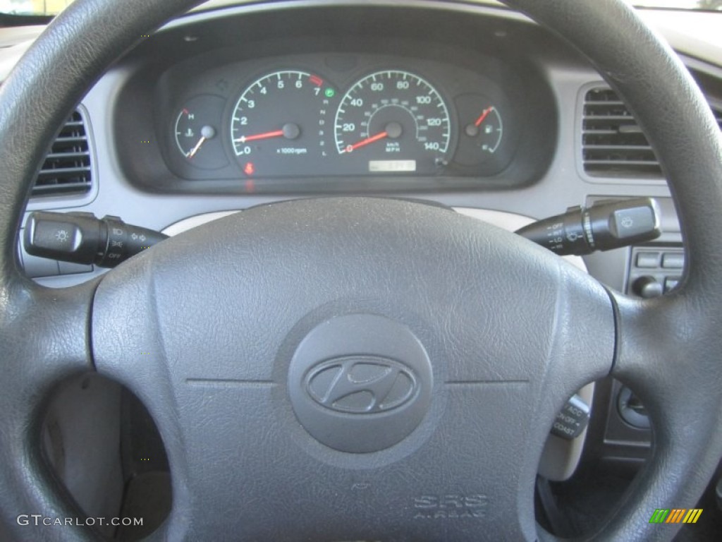 2002 Elantra GLS Sedan - Nordic White / Gray photo #24