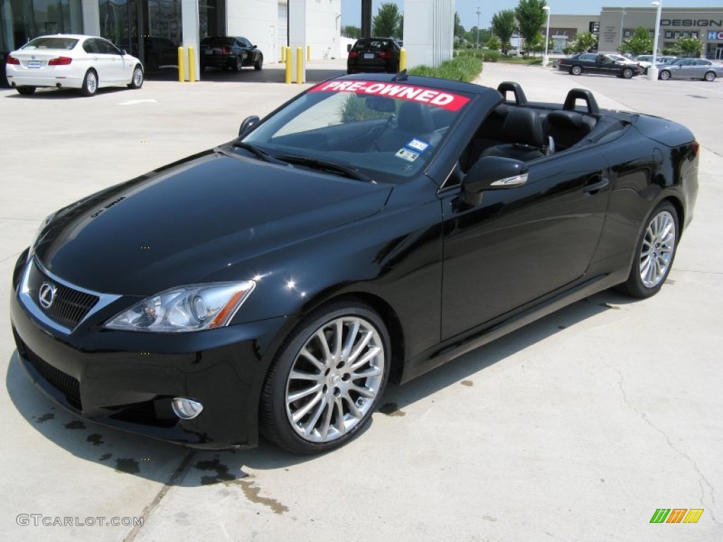 Obsidian Black 2010 Lexus IS 350C Convertible Exterior Photo #50183159