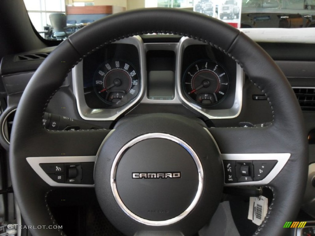 2011 Chevrolet Camaro LT/RS Convertible Gray Steering Wheel Photo #50185049