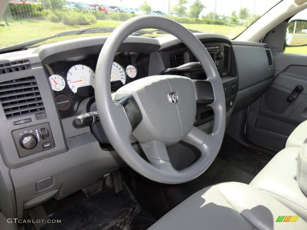 2007 Dodge Ram 1500 ST Regular Cab Medium Slate Gray Steering Wheel Photo #50189139