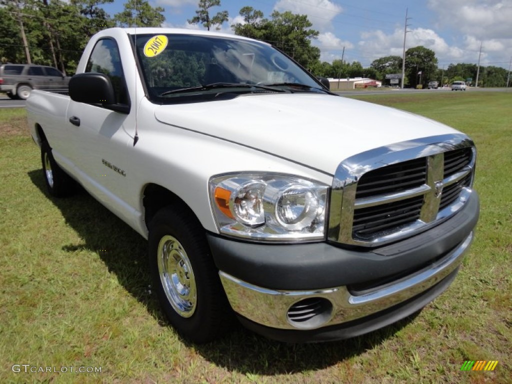 2007 Ram 1500 ST Regular Cab - Bright White / Medium Slate Gray photo #10