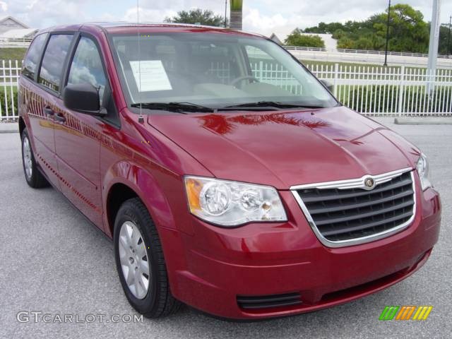 2008 Town & Country LX - Inferno Red Crystal Pearlcoat / Medium Pebble Beige/Cream photo #1