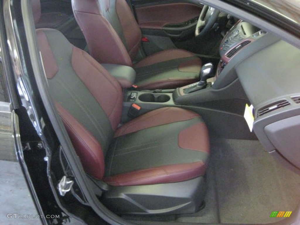 Tuscany Red Leather Interior 2012 Ford Focus SE Sport 5-Door Photo #50189574
